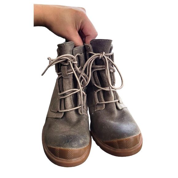 Sorel Toronto Wedge Suede Olive Green Ankle Booties NL2115-245 Women's US 6 - Picture 4 of 12